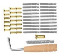 Gatuida Kit de Lyre Harpe Notes Épingles de Fixation et Clé de Serrage Accessoires Précis pour Réglage Rapide et Remplacement Fiable des Cordes