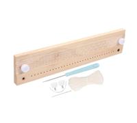 Gatuida Kit de Reliure Manuel avec Outil de Perforation Cadre Bois Robuste Accessoire DIY pour Reliure Couture Sécurisée de Journaux et