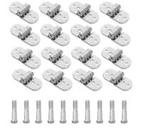 Gatuida Kit de Réparation de Charnières pour Lunettes 4,5 Mm, 5 Ensembles Universels 2 Charnières Supérieures, 2 Inférieures et Vis, Accessoires de Remplacement pour Lunettes de Soleil