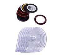 Gatuida Kit de Rubans Adhésifs pour Manucure 38Pcs Autocollants pour Ongles Décoration DIY Ornements de Nail Art Autocollants Auto-Adhésifs Faciles à Utiliser