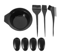 Gatuida Kit de Teinture des Cheveux 5 Pièces Noir Bol Profond Anti-Débordement Peigne à Coloration à Dents Espacées Fournitures pour Soins Capillaires pour Salon et Usage Maison