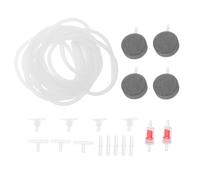 Gatuida Kit de Tuyau d'air pour Aquarium de 5 m (16,4 pi) avec clapet Anti-Retour, ventouses, connecteurs en Plastique et Pierres à air.