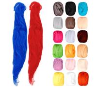 Gatuida Kit Feutrage Laine DIY avec Laine Douce Couleurs Unies Accessoires Créatifs pour Feutrage à Aiguille Activité Manuelle Familiale et Décoration Festive