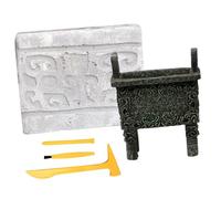 Gatuida Kit Fouille Archéologique Bronze avec Outils Excavation pour Garçon Fille Éducatif Préscolaire pour Développer la Motricité Fine et Intérêt Scientifique