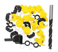 Gatuida Kit Installation Automatique Abreuvoirs pour Poules Piliers Jaunes avec Clé Et Foret Distributeur Eau pour Poulets Compatible Seaux des Déchets Et Montage Facile