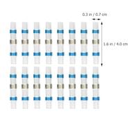 Gatuida Kits de Connecteurs Thermorétractables Bleus 16-14 Awg Lot de 50 Connecteurs Bout à Bout à Souder pour Applications Nautiques et Automobiles