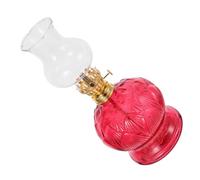 Gatuida Lampe à Huile Vintage Verre Dimmable Lampe Urgence Intérieure Design Antivent pour Cérémonies Religieuses Décor de Table Réservoir Transparent pour Huile