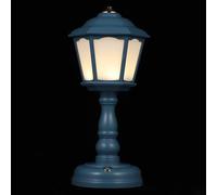 Gatuida Lampe de Chevet Rétro Mini Intensité Variable Lampe de Bureau Décorative USB Rechargeable Bleue pour Chambre Lumière Douce Soin des Yeux