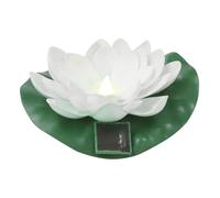 Gatuida Lampe Solaire De Fleur Flottante pour Piscine Lumière Solaire D'extérieur Blanche Décoration Jardin Étanche Lampe De Nuit à Fleurs Résistant Aux Intempéries