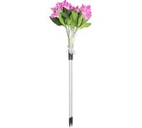 Gatuida Lampe Solaire Extérieure à 7 Têtes Roses Rouges, Décoration de Jardin Étanche LED, Piquet Lumineux à Énergie Solaire, Éclairage Paysager pour Pelouse, Terrasse et Allée, Couleur