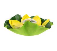 Gatuida Lampe Solaire Flottante Forme Lotus Jaune Éclairage Décoratif pour Bassin Piscine Jardin Lumière LED Étanche pour Ambiance Paisible et Festivités Extérieur