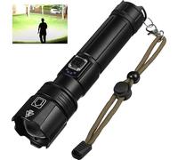 Gatuida Lampe Torche Rechargeable LED 5000 Mah P70 Alliage d'Aluminium Étanche Haute Luminosité Longue Portée USB 5V Multifonction pour Camping et Randonnée Lampe Torche LED