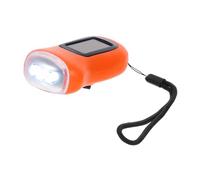 Gatuida Lampe Torche Solaire Rechargeable à Manivelle Multifunctionnelle LED Orange, Certifiée, Étanche et Compacte, Lampes de Secours pour Camping et Situations D'urgence, Usage Longue Durée