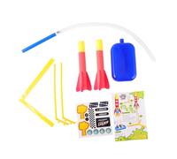 Gatuida Lanceur Pneumatique Fusée EVA pour Garçon Fille Angle Réglable Kit de Montage Manuel Jeu Extérieur Garçon Fille Rouge Orange