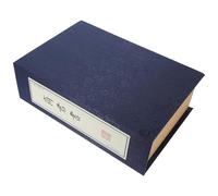 Gatuida Livre de Simulation Décoratif Vintage Bleu à Bord Jaune Ornement Photo Unique Accessoire Décoratif pour Bureau et Salon Modèle de Faux Livre 1 Pièce Décoration Intérieure