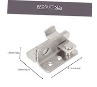Gatuida Loquet Porte Acier Inoxydable Robuste Targette Porte Coulissante Sécurisée avec Verrouillage Adapté pour et Armoires Installation Facile pour Protection Finition Argentée
