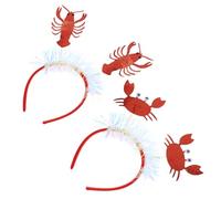 Gatuida Lot 2 Serrage-têtes Homard Et Crabe, Accessoires De Fête En Peluche 25x11cm, Confortables Et Légers, Adaptés Pour Festivals Et Fêtes Costumées Garçon Et Filles Et Adultes