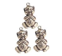 Gatuida Lot 3 Charms Cochon Laiton Vintage Diy, Porte-clés Créatif, Petit Ornement Suspendu, Décorations Artisanales pour Bricoleurs, Présent Fête, Décoration Bureau et Maison, Usage Quotidien