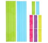 Gatuida Lot de 10 bandes de phrases non magnétiques effaçables à sec, à quatre grilles et trois lignes, fournitures pédagogiques vierges colorées pour la gestion des cours en classe.