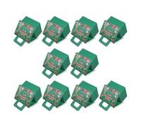 Gatuida Lot de 10 Boîtes à Bonbons de Noël en Carton de Maison Épice, Vertes, Boîte à Biscuits et Chocolats Multifonctionnelle, Emballage Présent pour Fêtes et Souvenirs, Style Européen