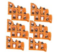 Gatuida Lot de 10 Briques Miniatures en Ruine Effondrées Endommagées Dévastées Ravagées Accessoires pour Poupées Plastique Orange
