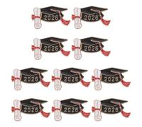 Gatuida Lot de 10 broches en forme de chapeau de remise de diplôme : Pin's souvenir de la 2026, cadeau de fin d'études pour femmes et hommes, lycéens et étudiants.