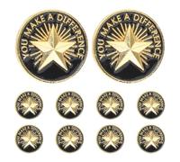 Gatuida Lot de 10 broches en forme d'étoile, mini badges étoiles | Broche étoile à cinq branches pour hommes et femmes, broche étoile dorée pour le Memorial Day, décoration de costume du