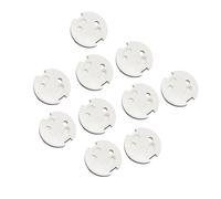 Gatuida Lot de 10 Caches-prise Électriques en Abs Blanc, Protection Sécurité Garçon et Filles, Adhésif Puissant, pour Prises Françaises, Prévention Choc Électrique
