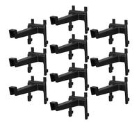 Gatuida Lot de 10 Crochets Carrés pour Panneaux Perforés en Plastique Noir, Crochets Muraux Robustes pour Étagères, Rangement Industriel et Commercial, Supports Suspendre
