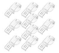 Gatuida Lot de 10 Crochets Guide-Cordon Transparents pour Stores Enrouleurs Fixation Vis et Bouchons Compatible Chaînettes de Stores et Rideaux Accessoires de Réparation Usage Intérieur