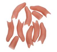 Gatuida Lot de 10 Faux Doigts Réalistes pour Cosplay et Close-Up Protèges-Doigts en Silicone Souple Accessoires de Scène et Farce d'halloween Manchons de Doigt Longs Polyvalents