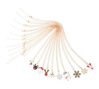 Gatuida Lot de 10 Pendentifs de Noël en Alliage Coloré pour Collier Femme Bijoux Pendentif de Noël Accessoires Festifs pour Fête et Présents de Saison