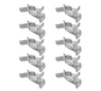 Gatuida Lot de 10 Pinces Bulldog Métalliques à Ressort Clips Muraux pour Outils de Garage Porte-Balai Mural pour Balais Serpillères et Manches Organisation Murale Solide pour