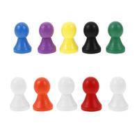 Gatuida Lot de 10 Pions D’Échecs Multicolores en Bois Accessoires de Jeu de Société Compacts et Légers Pièces de Remplacement pour Jeux D’Échecs