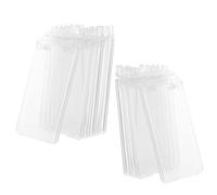 Gatuida Lot de 10 Porte-Badges Verticaux Transparents en ABS 105 X 6 CM Étui Rigide Étanche pour Cartes d'Identité Porte-Cartes de Visite et Badges Infirmière Usage Bureau Scolaire