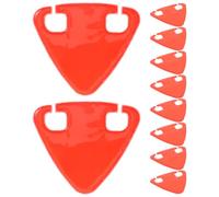 Gatuida Lot de 10 Triangles réfléchissants pour vélo, étanches, Rouges | Panneau de signalisation facile à fixer pour vélo, accessoires de sécurité pour cyclistes, sacs scolaires