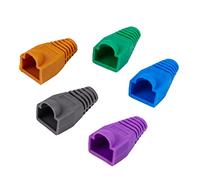 Gatuida Lot de 100 Capuchons De Connecteur Rj45 Plastique pour Câble Ethernet 0,6-0,65 Mm Mixte, Protection Anti-pliure, Étanche, pour Réseau Informatique Et Maintenance Câblage