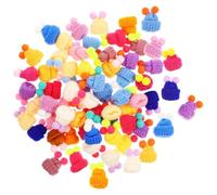 Gatuida Lot de 100 Mini Bonnets Tricotés Doubles Colorés pour Poupées, Accessoires de Bricolage Créatifs, Petits Chapeaux en Laine pour Décoration D'artisanat et Loisirs Manuels