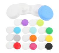Gatuida Lot de 12 Boîtes à Lentilles de Contact Étanches, Petites Boîtes Rondes en Plastique Coloré, Organisateur Portable pour Voyage, Usage Quotidien, Étui Pratique pour Femmes et Hommes