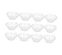 Gatuida Lot De 12 Bols à Masques Faciaux En Verre Transparent Taille 1, Bols De Mélange Pour Huiles Essentielles, Outils De Salon De Beauté Pour Soins Du Visage Et Diy