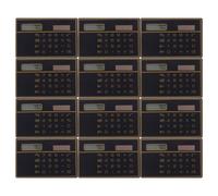Gatuida Lot de 12 calculatrices Ultra-Minces à énergie Solaire, Format | Calculatrice solaire fine, accessoire de bureau pour calculs rapides, format de poche, design plat et élégant, pratique au
