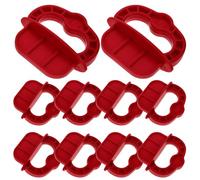 Gatuida Lot de 12 Entretoises Rouges pour Lames de Terrasse 1/4 Pouce Anneaux d'Espacement en Plastique pour Pose Uniforme Outil Pratique pour Installation Bois Extérieur