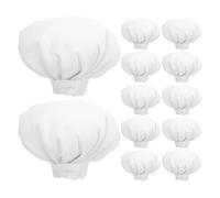 Gatuida Lot de 12 Mini Chapeaux pour Poupées : Mini Toques de Chef Blanches, Accessoires de Cuisine pour Peluches, Décorations de Cheveux.