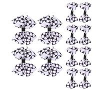 Gatuida Lot de 12 Pinces à Cheveux Nœud Football pour Filles et Adolescentes Accessoires Légers et Doux Tailles Variées pour Fêtes Anniversaires et Activités Sportives