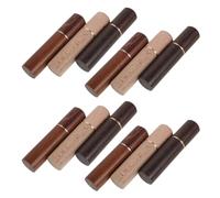 Gatuida Lot de 12 Porte-cure-dents en Bois Naturel, Étuis Portables Multifonctions pour Cure-dents et Aiguilles, Petits Récipients Artisanaux en Noyer Noir, Palissandre et Ébène,