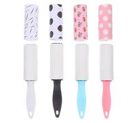 Gatuida Lot de 12 Rouleaux Adhésifs Anti-Peluches Mini Portables Réutilisables 4 Modèles X 3 Pièces pour Vêtements Meubles et Lits - Outil Compact Éliminer Poils Poussière et