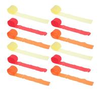 Gatuida Lot de 12 Rouleaux de Papier Crépon Automne 4 Rouges 4 Orange 4 Jaunes Banderoles Décoratives pour Fêtes Rubans de Jour d'Automne Décoration DIY pour Anniversaire et
