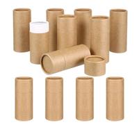 Gatuida Lot de 12 Tubes en Papier Kraft 50Ml pour Huiles Essentielles Boîte de Rangement Cylindrique Écologique Emballage Présent Pratique et Réutilisable pour Flacons D’Huile