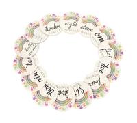 Gatuida Lot De 14 Cartes Mensuelles Bébé En Bois Coloré, Accessoire Photo Pour -né, Souvenir Naissance, Décoration Présent Naissance Original, Séance Photo Premiers Mois
