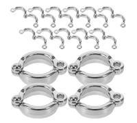 Gatuida Lot de 15 Anneaux pour Pattes de Perroquet : chaîne de Cheville en Alliage - Anneau brisé - pour perroquets Gris d'Afrique, Conures et inséparables - Accessoires d'entraînement au